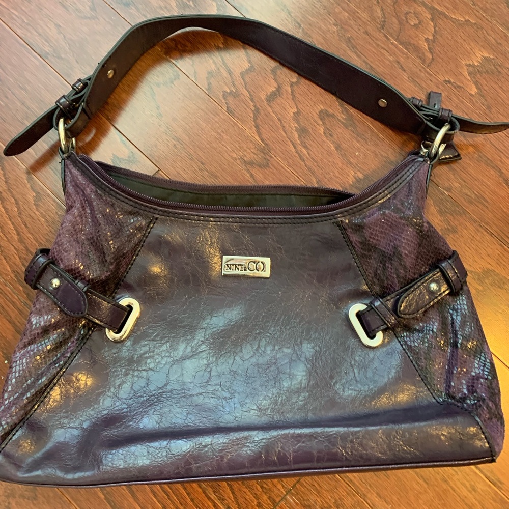 Nine & Co purple shoulder bag